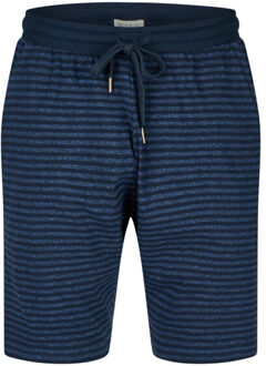 Essential shortama heren korte pyjama set grijs/blauw - maat XXL Veelkleurig
