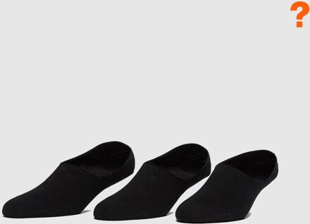 Essentials 3 Pack 'No Show' Sokken, zwart - 8-11