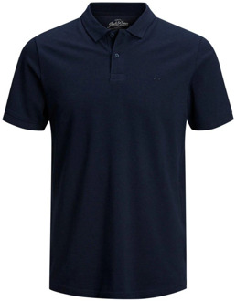 ESSENTIALS Basic slim fit polo marine Blauw - XS