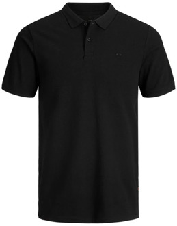 ESSENTIALS Basic slim fit polo zwart - XS