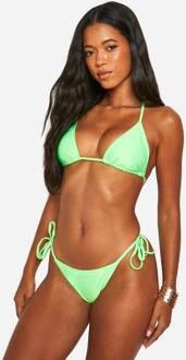 Essentials Bikini Slip Met Strik Aan De Zijde, Bright Green - 44