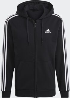 Essentials Fleece FZ Hood Heren - Mannen - zwart - maat: S