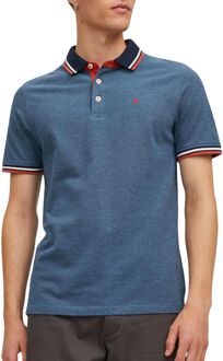 ESSENTIALS slim fit polo blauw - XXL