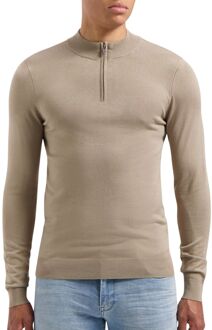 Essentiële Gebreide Halfzip Trui Pure Path , Beige , Heren - 2Xl,Xl,L,M,S,Xs