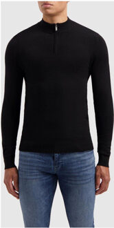 Essentiële Gebreide Halfzip Trui Pure Path , Black , Heren - 2Xl,Xl,L,M,S,Xs