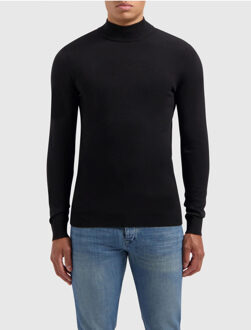 Essentiële Gebreide Mockneck Sweater Pure Path , Black , Heren - 2Xl,Xl,L,M,S,Xs