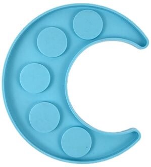 Essentiële Olie Lade Plaat Epoxyhars Mal 5-Gat Maan Kandelaar Siliconen Mal Diy Ambachten Decoraties Casting Tool Zeep maken