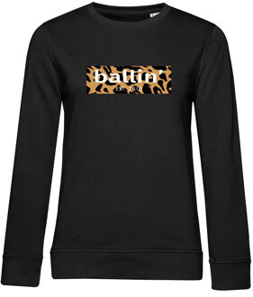 Est. 2013 - Dames Sweaters Panter Block Sweater - Zwart - Maat XL