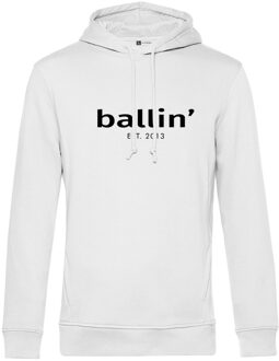 Est. 2013 - Heren Hoodies Basic Hoodie - Wit - Maat M