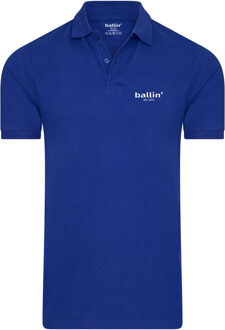 Est. 2013 - Heren Polo SS Basic Polo - Blauw - Maat XXL