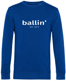 Est. 2013 - Heren Sweaters Basic Sweater - Blauw - Maat XL