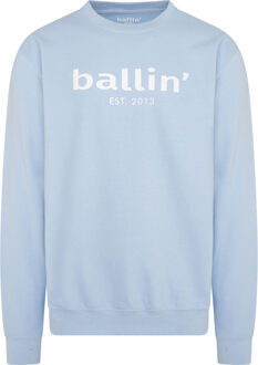 Est. 2013 - Heren Sweaters Basic Sweater - Blauw - Maat XXL