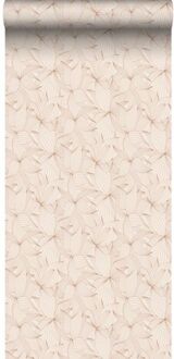 ESTAhome behang getekende bladeren zand beige - 50 x 900 cm - 139494