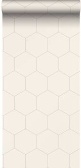 ESTAhome behang hexagon zandkleurig - 0,53 x 10,05 m - 139553 Beige