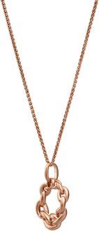 'Estelle' Dames 925 Sterling Zilveren Ketting met Hanger - Roze ZH-7516/RG Rosé