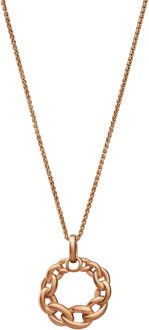 'Estelle' Dames 925 Sterling Zilveren Set: Ketting-Hanger + Oorbellen - Roze SET-7516/RG Rosé