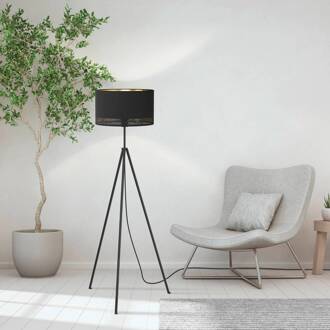 Esteperra Vloerlamp - E27 - 140,5 cm - Zwart/Goud