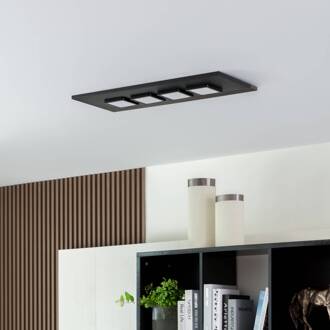 Esteria plafondlamp, 4-lamps zwart, grafiet