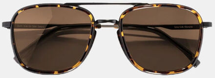 Estero Tortoise Amber Zonnebril Bruin - One size