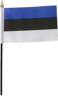 Estland - mini vlaggetje van 10 x 15 cm op stokje - Landen vlag - H27 cm Multi