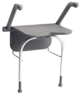 etac Douchezitting Etac Relax met Armsteunen en Steunpoten 39x45 cm Kunststof Grijs Etac
