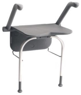 etac Douchezitting Etac Relax met Armsteunen en Steunpoten 39x45 cm Kunststof Grijs