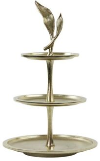 Etagere 3 laags Ø30x51 cm FOGLIA goud Goudkleurig