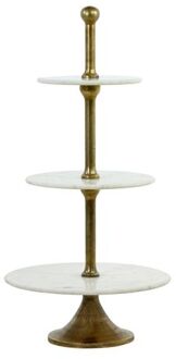Etagere 3 laags Ø51x100 cm VERMENTINO marmer wit