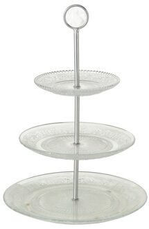 Etagere glas 3-laags 35 cm - Serveerplateaus/etagere