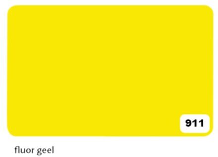 Etalagekarton folia 1-zijdig 48x68cm 380gr nr911 Fluor geel