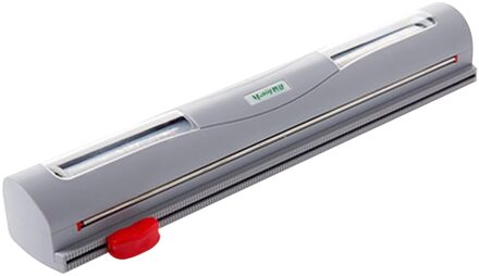 Eten Wrap Dispenser Cutter Folie Vershoudfolie Wrap Dispenser Plastic Sharp Cutter Opslag Houder Keuken Tool Grijs