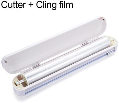 Eten Wrap Dispenser Cutter Folie Vershoudfolie Wrap Dispenser Plastic Sharp Cutter Opslag Houder Zuignap Voor Keuken Benodigdheden Cutter X Cling film