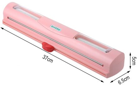 Eten Wrap Dispenser Cutter Keuken Tool Folie Vershoudfolie Wrap Dispenser Plastic Sharp Cutter Opslag Houder Keuken Tool roze
