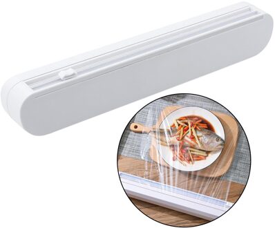 Eten Wrap Dispenser Folie Vershoudfolie Snijder Opslag Houder Box Voor Keuken