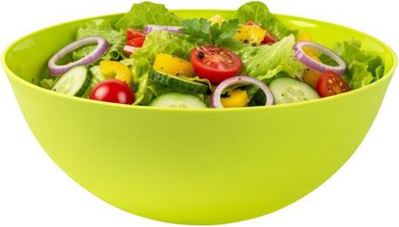etenswaren Serveerschaal - D26 x H10 cm - kunststof - knalgroen - 2.6 liter