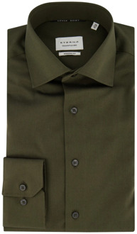 Eterna Effen Groene Casual Overhemd Jurk Eterna , Green , Heren - S,6Xl