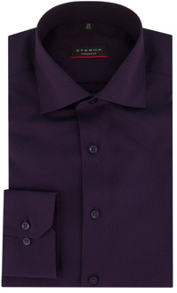 Eterna Paarse casual overhemd Eterna , Purple , Heren - 2Xl,Xl,5Xl,3Xl