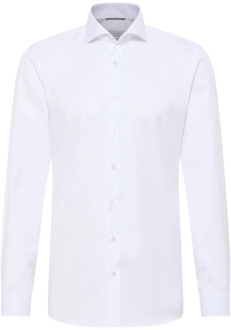 Eterna Witte lange mouw overhemden Eterna , White , Heren - 2XL