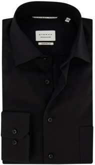 Eterna Zwarte Business Overhemd Jurk Eterna , Black , Heren - L,4Xl,5Xl