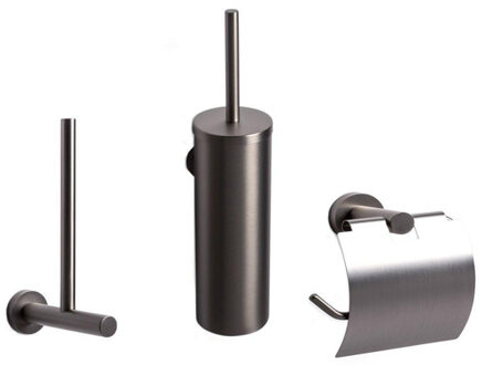 Eternal Toiletset - driedelig - RVS sw209311/sw209312/sw209318/ RVS geborsteld
