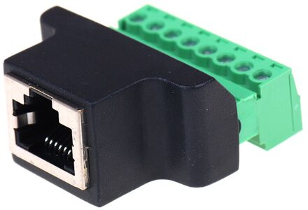 Ethernet RJ45 Vrouwelijke Om Schroef Terminal 8 Pin Cctv Digitale Dvr Adapter Connector 1Pcs