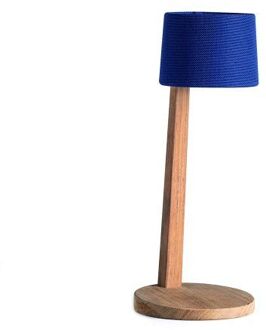 Ethimo Gaia Oplaadbare Tafellamp - Teak - Ottanio - Blauw