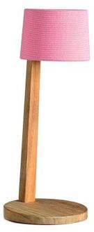 Ethimo Gaia Oplaadbare Tafellamp - Teak - Rosa - Roze