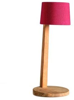 Ethimo Gaia Oplaadbare Tafellamp - Teak - Ruggine - Rood
