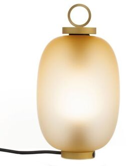 Ethimo Lucerna Wired Lantaarn - Messing - Mat Amber Geel