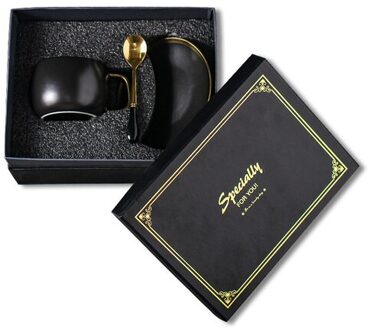 Ethiopische Koffie Cups Porselein Eenvoudige Handvat Cup Schotels Set Ontbijt Thee Mokken Arabisch 4 Stuk Canecas AC50BS