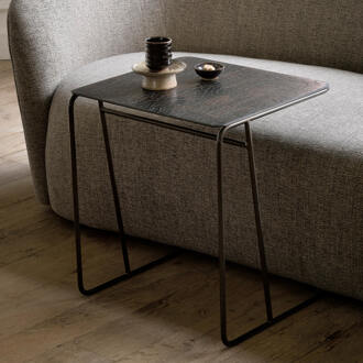 Ethnicraft Bijzettafel 'Ellipse' Minerals, 45 x 40cm, kleur Umber