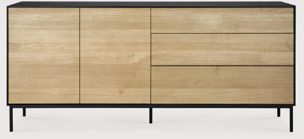 Ethnicraft Dressoir 'Blackbird' Gevernist Eikenhout, 180cm Zwart - 180 cm