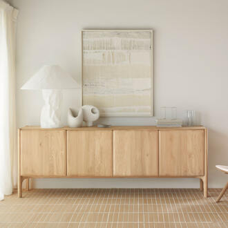 Ethnicraft Dressoir 'PI' Geolied Eikenhout, 230cm - 230 cm