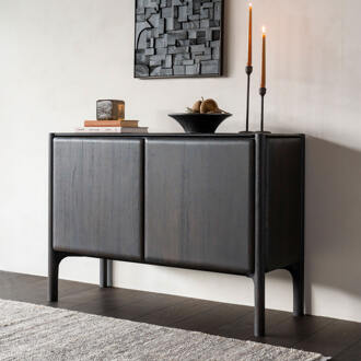 Ethnicraft Dressoir 'PI' Gevernist Teakhout, 119cm, kleur Donkerbruin - 119 cm